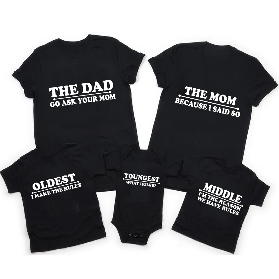 Ropa divertida a juego para pap&aacute;, mam&aacute;, hermano, hermana, beb&eacute;, familia, Padre, Hijo, madre e hija, camisetas, Body para beb&eacute; 2022-0