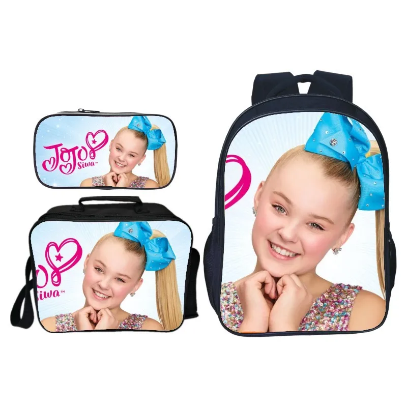 Детские школьные ранцы для девочек подростков 3 шт./компл. Pop Star Jojo Siwa повседневные