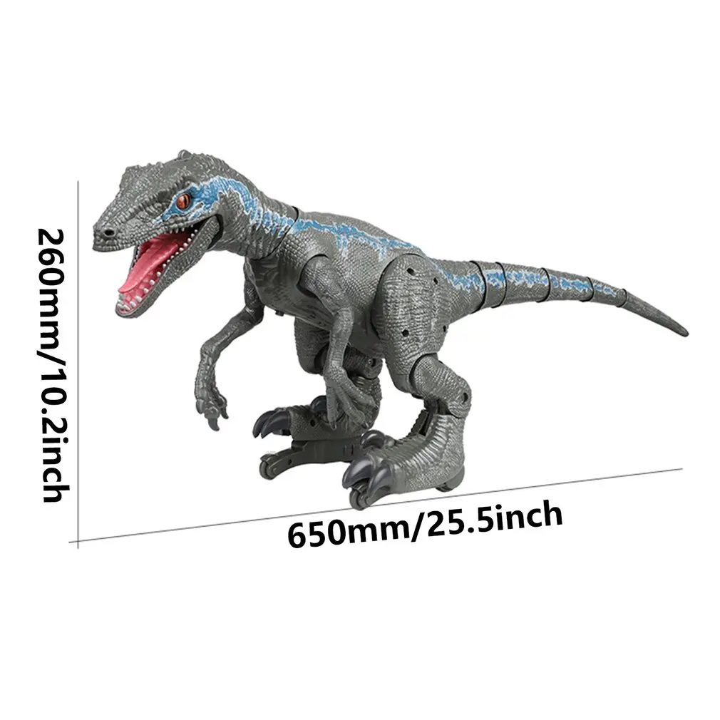 

8001D 2.4G RC Dinosaur Intelligent Raptor Animal Electric Walking Dinosaur Model With Light And Sound RC Toys For Children