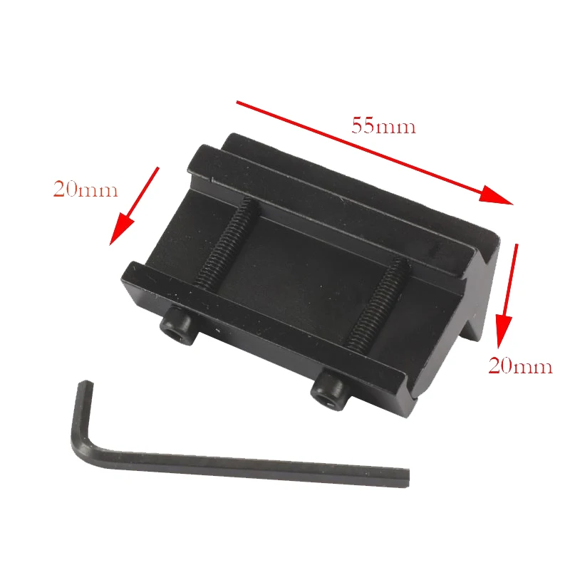 One side 45 Degree angle Offset 20mm Rail Mount for Weaver Picatinny Rail Caza Hugnting Accessories