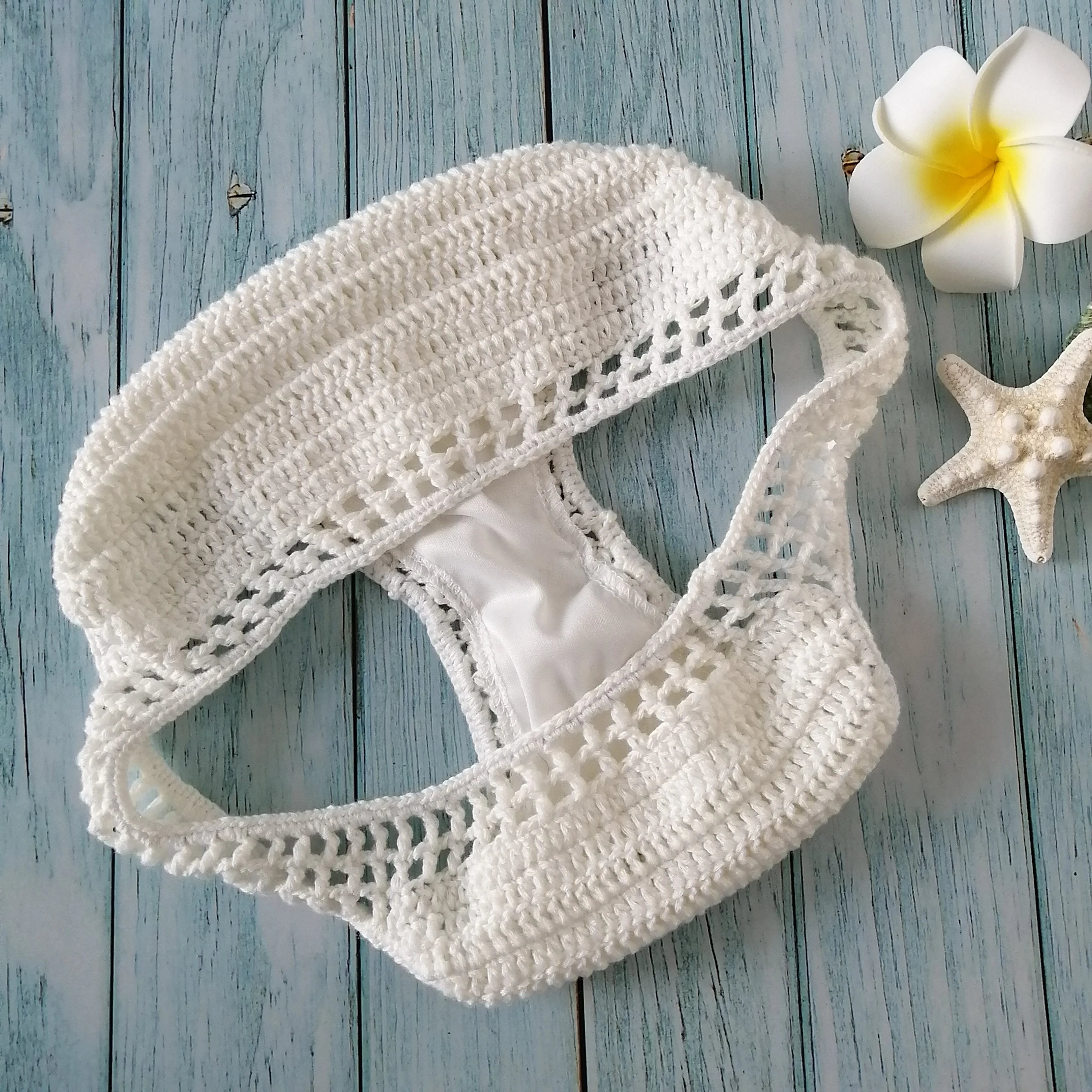 

Have Lining Bikini Bottoms Plus Size 2020 Women Sexy Crochet Thong Bikini Swimwear Handmade Swimsuit Knitting Shorts