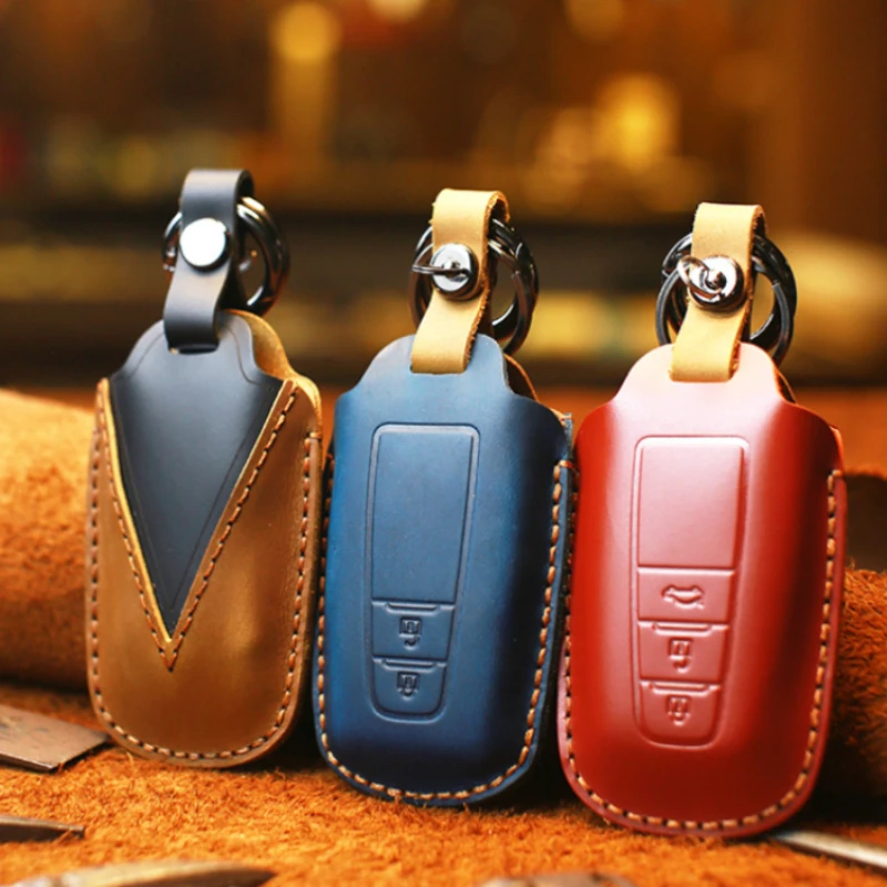 Кожаный чехол для ключа от автомобиля Toyota Camry дистанционного управления без CHR Prius