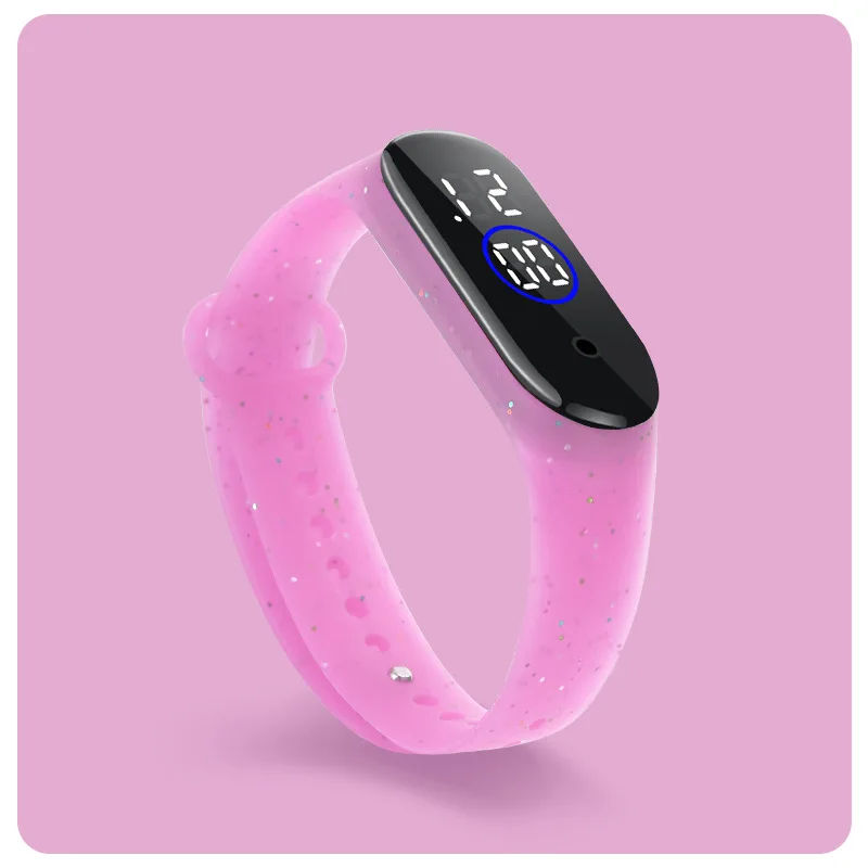 

Super Soft Silicone Boy Kids Watches New Colorful Led Luminous Pink Digital Watch For Girls Gift Children Sport Waterproof Clock