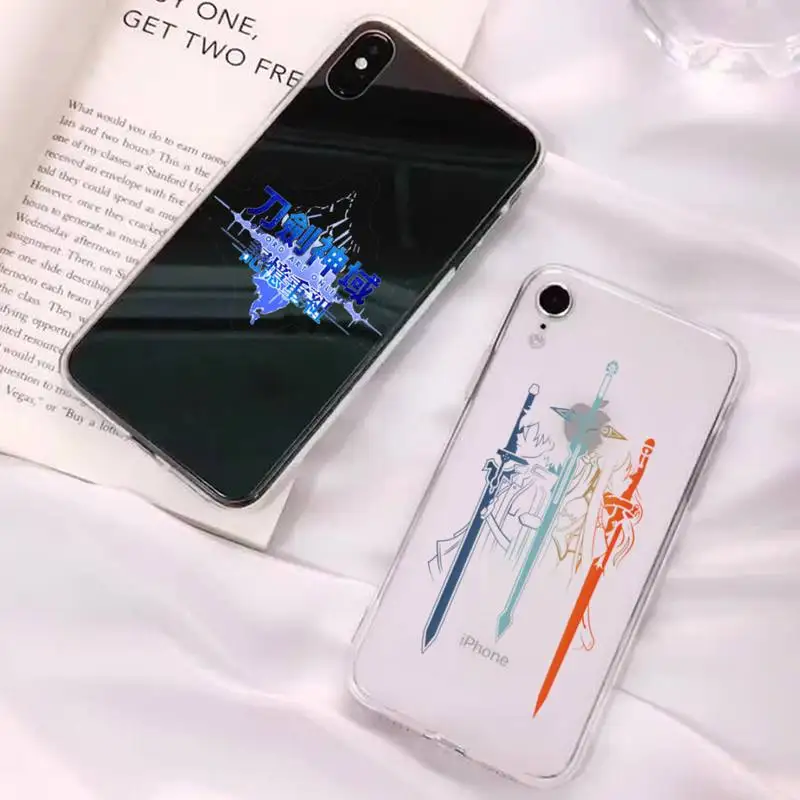 

FHNBLJ Sword Art Online Phone Case for iPhone 11 12 13 mini pro XS MAX 8 7 6 6S Plus X 5S SE 2020 XR case
