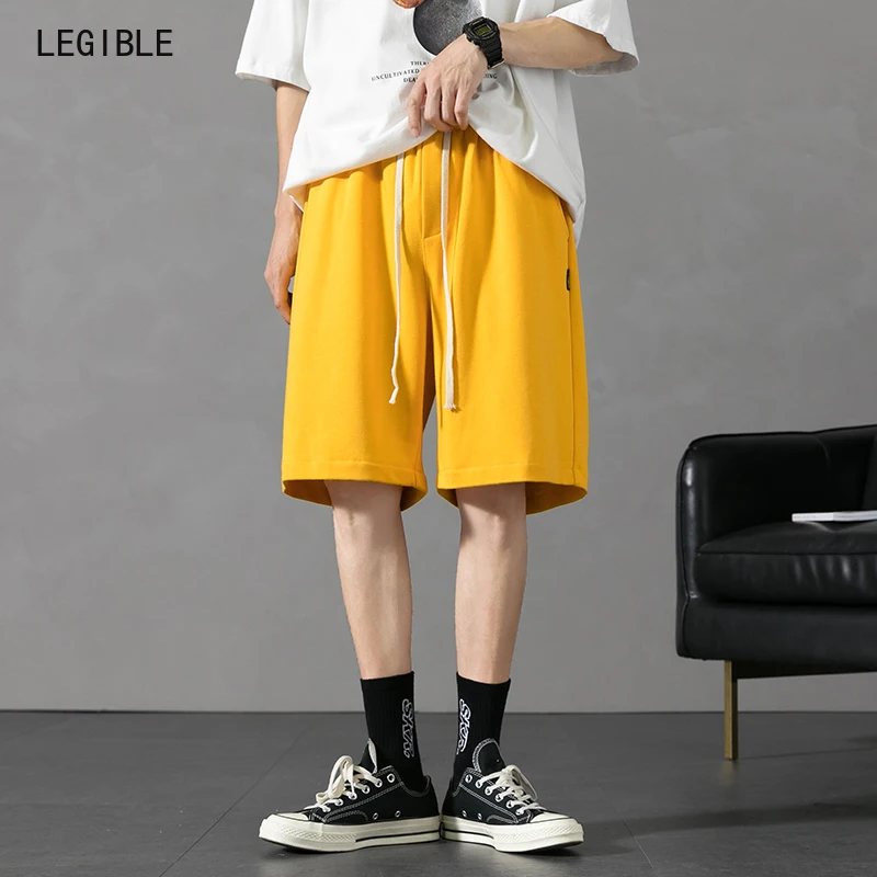 Шорты Legible мужские повседневные свободные брендовые однотонные 5XL летняя