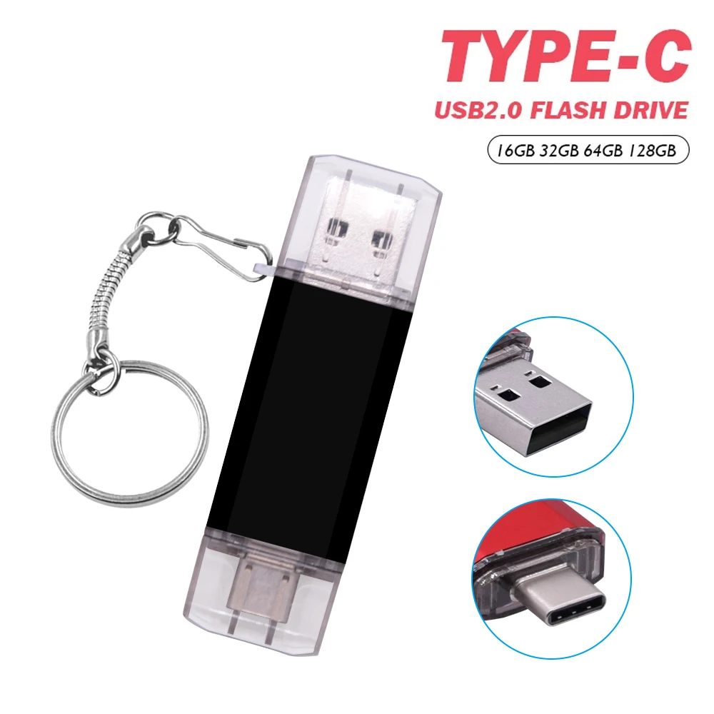 

Высокоскоростные USB-флеш-накопители 2 в 1 Type-C, флеш-накопитель usb 2,0, флеш-накопитель OTG, USB-накопитель 64 ГБ, 32 ГБ, 16 ГБ, 128 ГБ, 256 ГБ, флеш-накопитель...