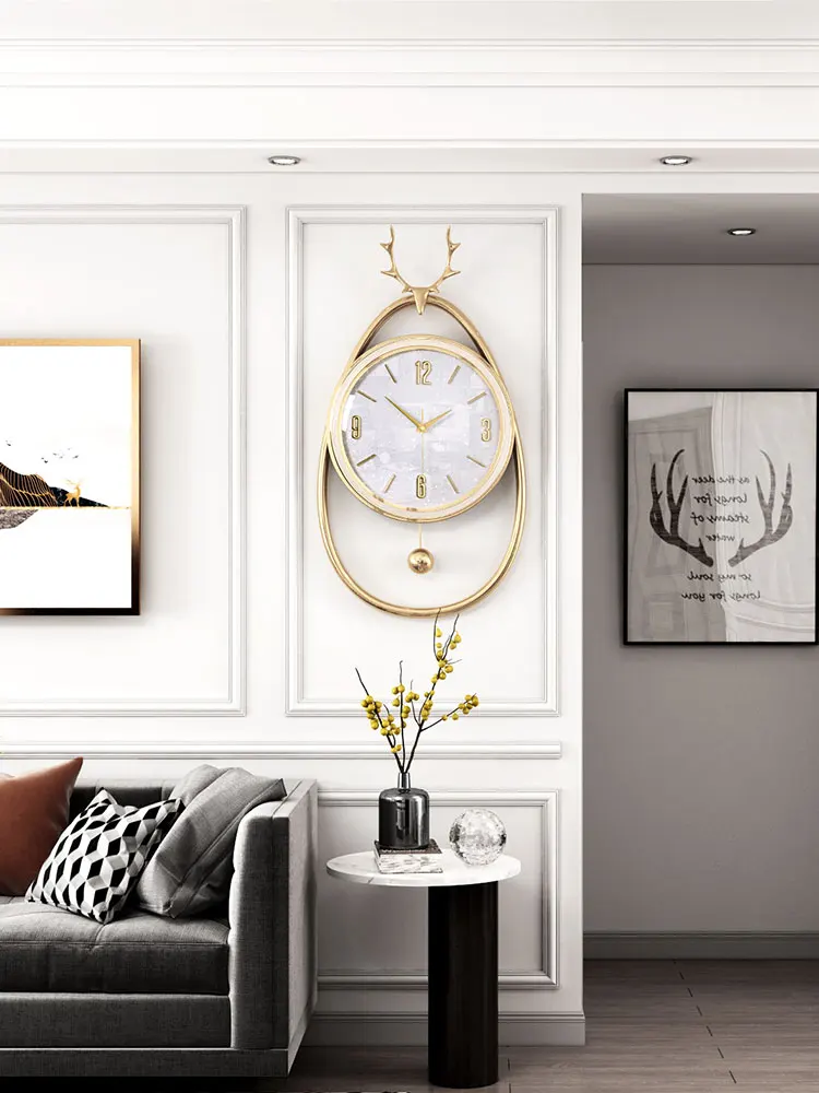 Luxury Golden Creative Wall Clock Modern Design Kitchen Nordic Living Room Silent Relojes De Pared Home Watch BA60WC | Дом и сад