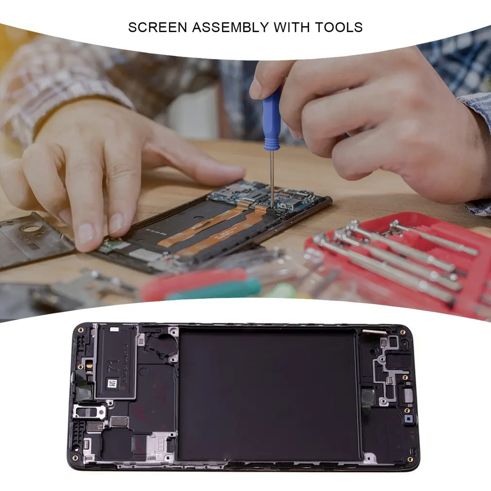

LCD Display Screen Touch Screen With Frame Digitizer Mobile Phone Screen Repair Tool Set Suitable For Samsung A715