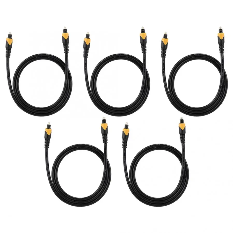 Высокое качество 5 шт. 1 м/3.3ft для SPDIF Toslink квадратный порт оптического волокна