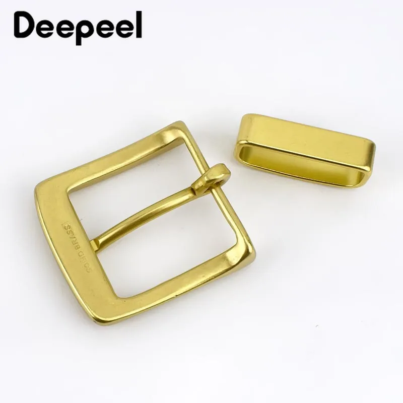 Deepeel 40 мм твердая латунная пряжка для ремня мужчин и женщин металлическая головка