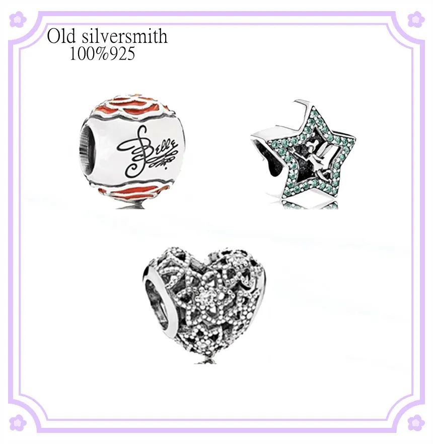 

Hot Sale Real 925 Sterling Silver pando Beads for Women Fit Original Charm bracelet DIY Crystal high Jewelry