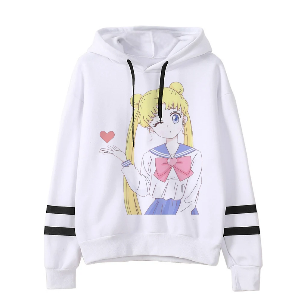 Сейлор Мун Женская толстовка kawaii Забавный ulzzang Толстовка harajuku корейский стиль графический женская одежда толстовки Модные гранж