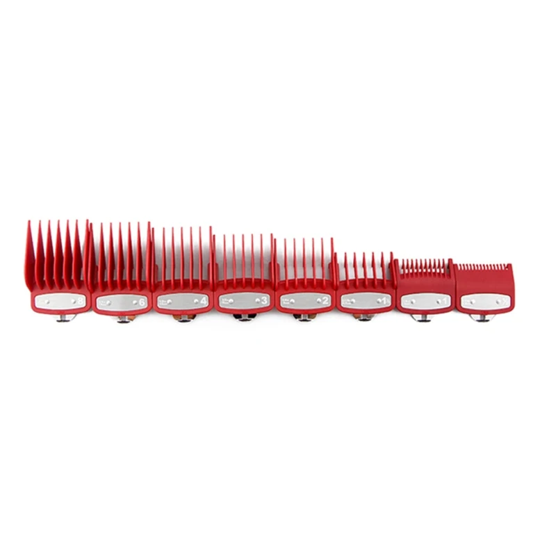

Q1QD 8pcs Barber Shop Styling Guide Comb Hair Trimmer Clipper 1.5mm-25mm