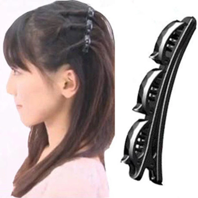 

2020 New Creative Women Double Layer Hairband Clip Headwear Headband DIY Tools Black Coffee 2 Colors