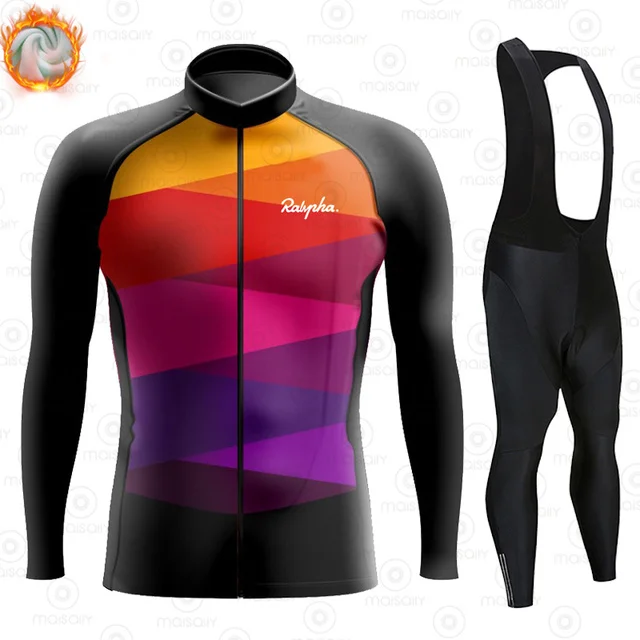 

Winter Fleece 2021 Men Long Sleeve Cycling Jerseys Ralvpha Clothing Cicrismo Cycling Clothes Triathlon Professional Cycling Sets