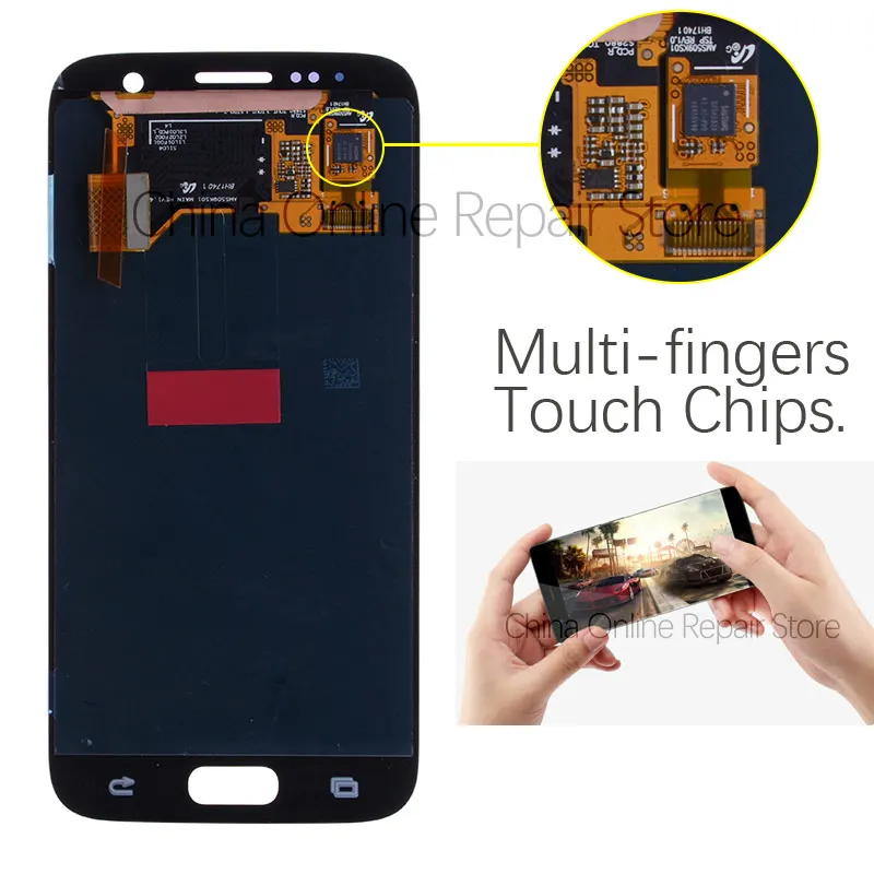 Замена сенсорного экрана дигитайзер ЖК-экран ЖК-дисплей рамка для samsung Galaxy S6