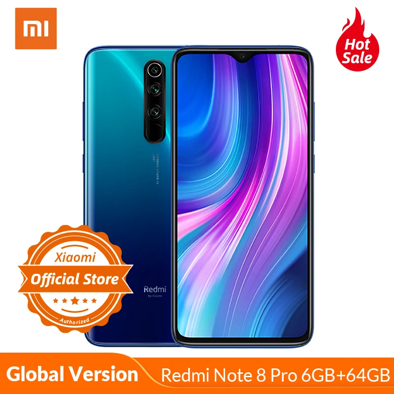 Глобальная версия смартфона Xiaomi Redmi Note 8 Pro 6 ГБ + 64 MTK Heilo G90T мобильный телефон 18 Вт