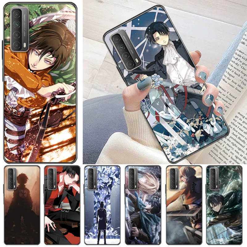 

Attack On Titan Eren Jager Mikasa Ackerman Armin Arlert Levi Phone Case For Huawei P Smart Z 2019 2021 Back Cover Coque Carcasa