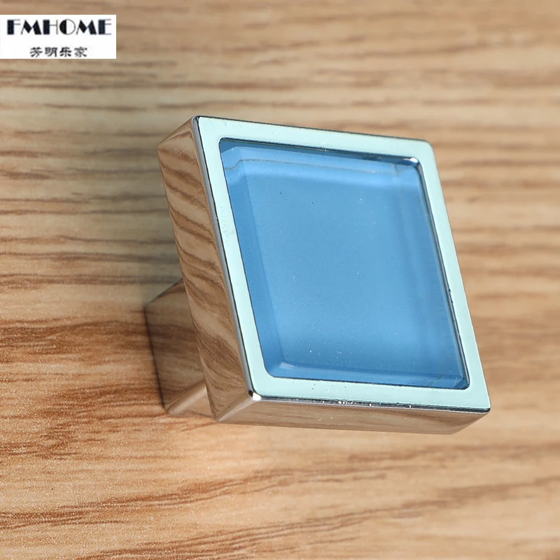 Хрустальная ручка ящика для комода выдвижных ящиков квадратная желтая зеленая