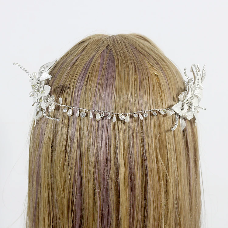 Himstory роскошный аксессуары cheveux де mariage серебро модная одежда по индивидуальному заказу, шаровары strass perle fleur vigne chapellerie bijoux(украшения своими руками) а-ля основных