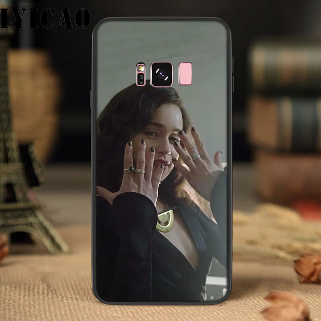 IYICAO Emilia Clarke Hard Soft Silicone Case for Samsung A3 A5 A6 Plus A7 A8 A9 J6 Phone Cover | Мобильные телефоны и