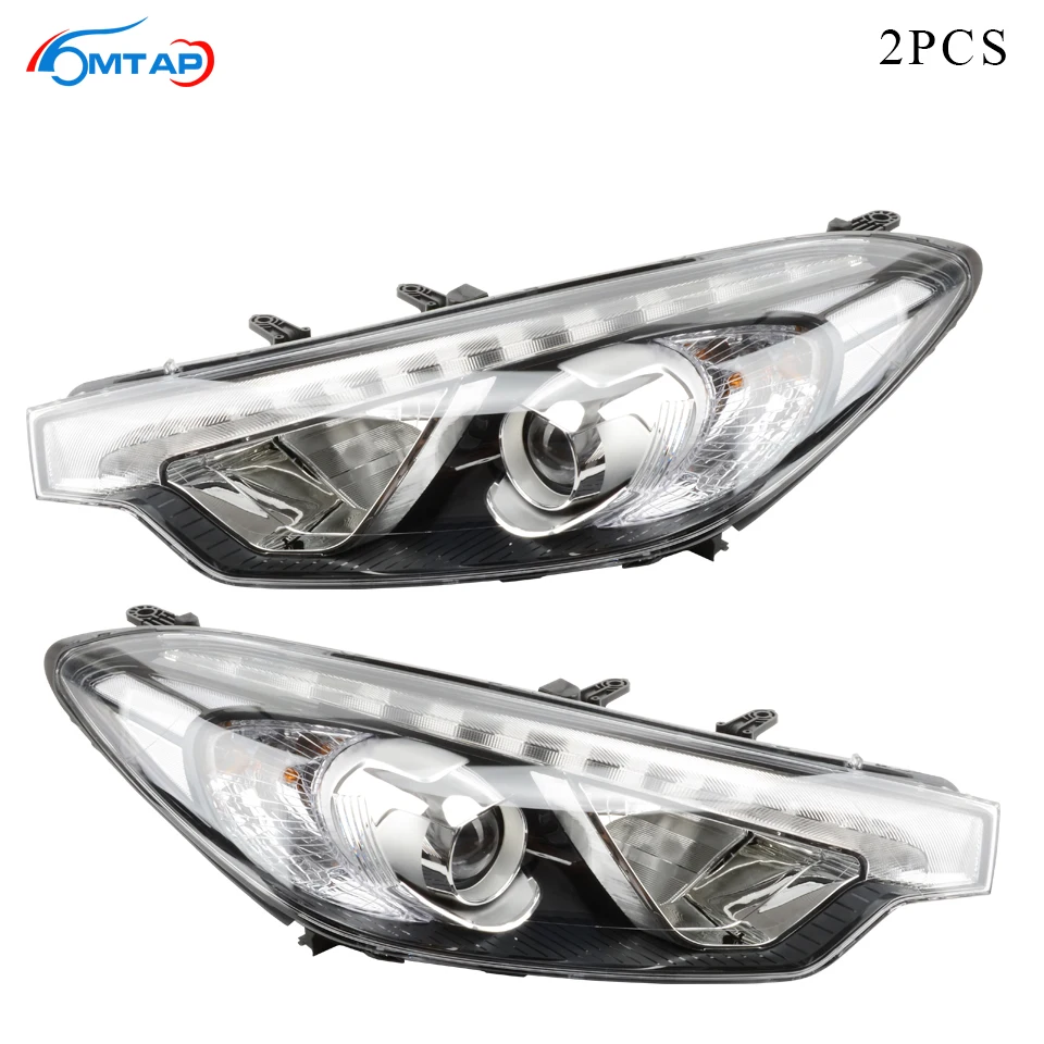 MTAP 2 шт. передний бампер головной светильник Sub-Assy галогенный светодиодный DRL для