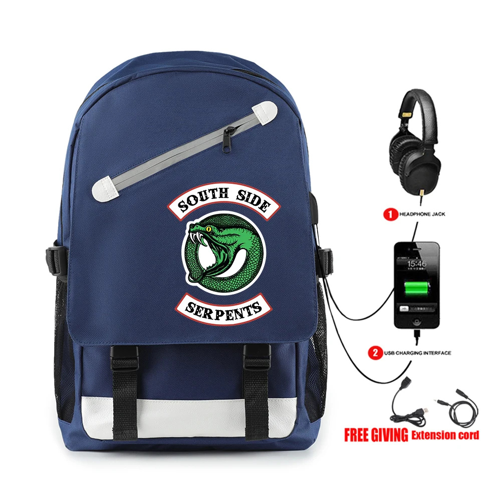 

2021 new Riverdale Southside bag multifunctional USB charging travel backpack teenagers unisex large capacity slash shoulder bag