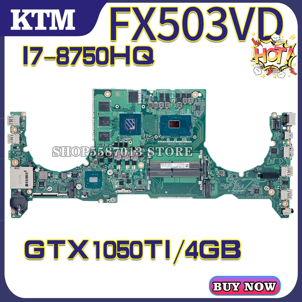 Для ASUS FX63V/FX63VD/GL503VE/GL503VD/FX503VD/FX503V/FX503/ноутбук материнская плата Материнская Тест