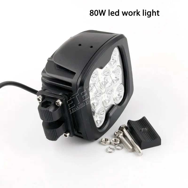 Бесплатная доставка 1 шт. 80 Вт светодиодный рабочий светильник 24 В супер Точечный