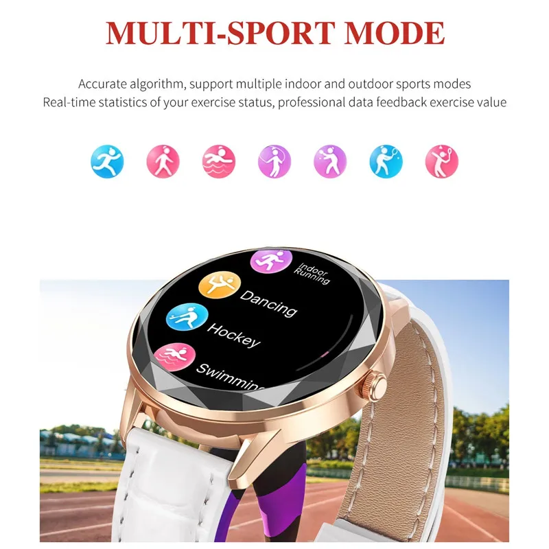 

HDT7 Smart Watch Women Waterproof Heart Rate Monitor Lady Smartwatch 2021 Fitness Bracelet Gift For Android IOS