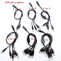 dc power 1 female to 2 3 4 5 6 8 male way splitter adapter connector plug cable 5 5mm2 1mm 12v for cctv camera led strip light