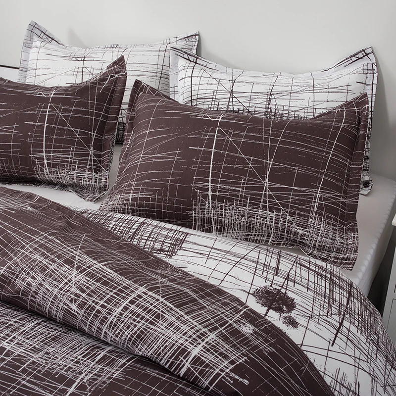 Геометрический каракули Комплект постельного белья королевского размера