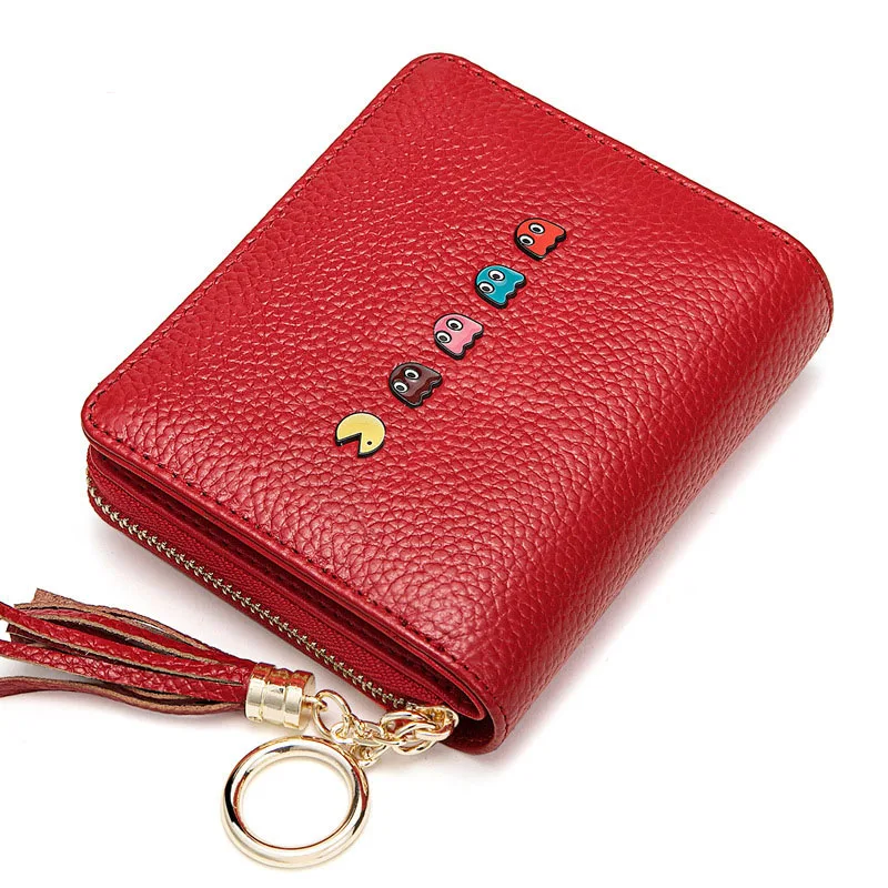 2019 милые туфли из натуральной кожи женские кошельки короткий 2 Стиль Бизнес