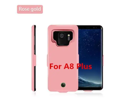 Rosy for A8 Plus 7000 мА/ч чехол для зарядного устройства телефона для samsung Galaxy S9 S9 A8 чехол для внешнего аккумулятора чехол для samsung S9 S8 A8 Plus - Цвет: Rosy for A8 Plus