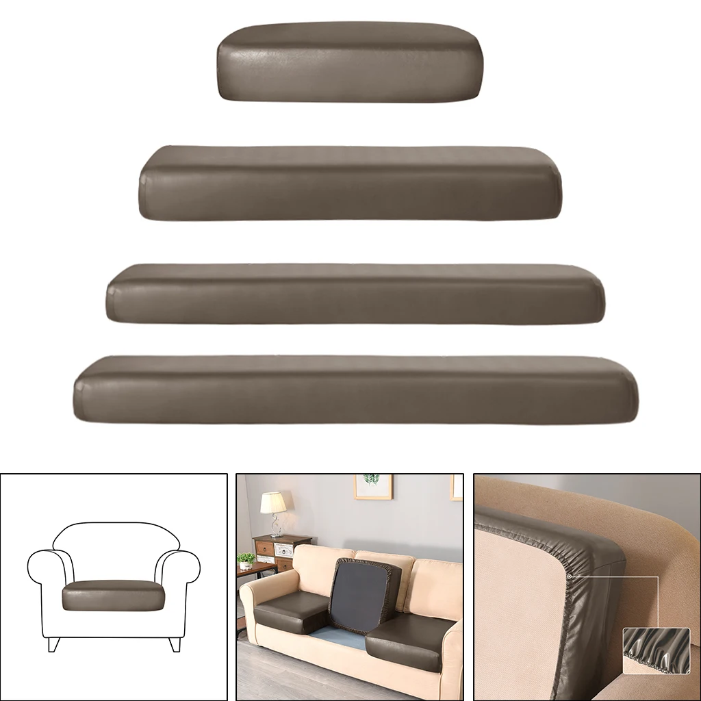 

Stretch PU Leather Cushion Cover, Slipcover Sofa Seat Cover, Waterproof Cushion Cover Furniture Protector