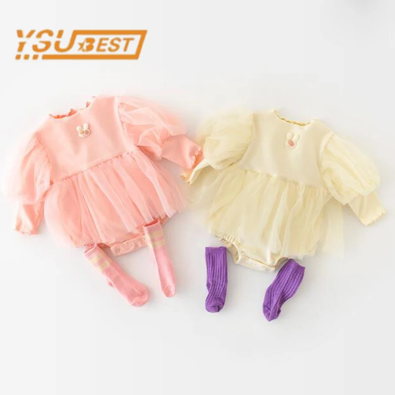 

Spring Autumn Newborn Baby Girls Long Sleeve Rompers 0-3Yrs Infant Baby Girls Princess Children Jumpsuit Kids Girls Rompers