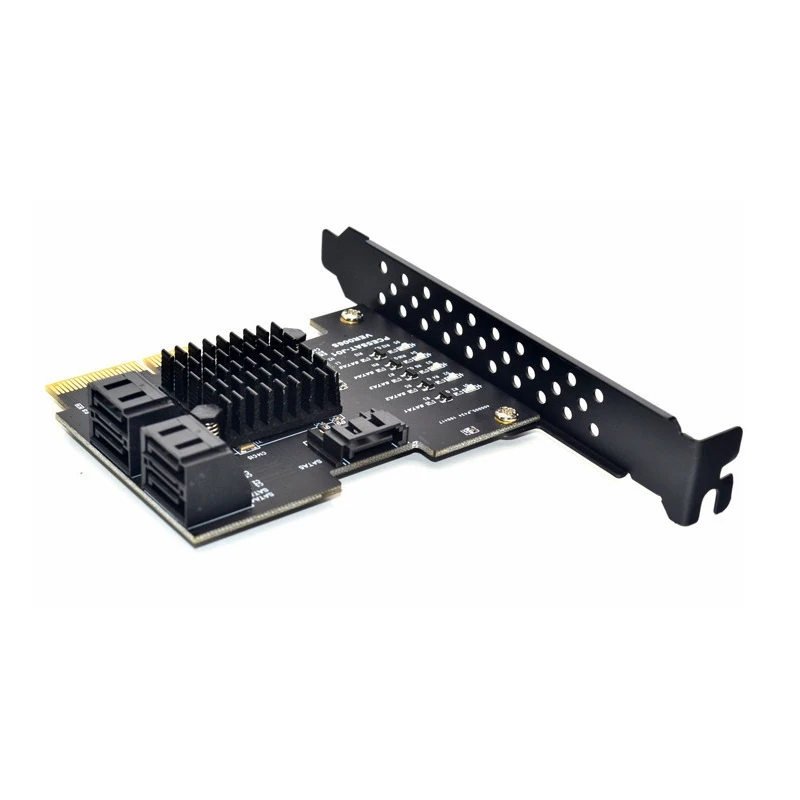 

PCI-E 4X GEN3 to Sata3.0 Full Speed Expansion Card 5 Port 6G Transfer Expansion IPFS Hard Disk JMS585