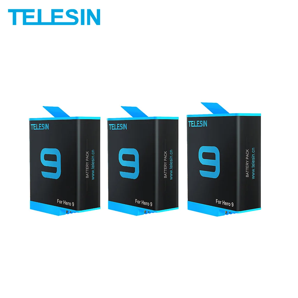 

TELESIN 2Pack 1750mAh Battery For GoPro Hero 9 10 With Battery Box For GoPro 9 10 Black Action Camera Accessories