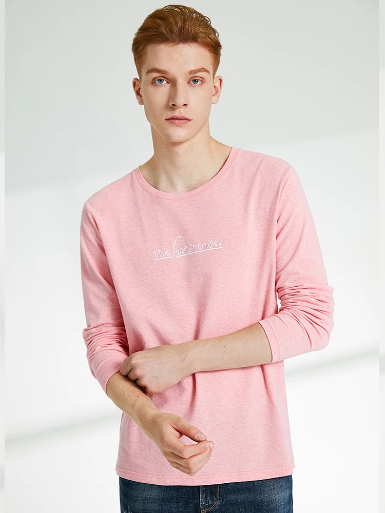 Пионерский лагерь простая футболка с длинным рукавом Мужская одежда осенняя