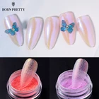 0,2 г ледяные прозрачные зеркальные Блестки для ногтей Пудра Auroras для ногтей хамелеонное волшебное мыло пена эффект для дизайна ногтей аксессуары