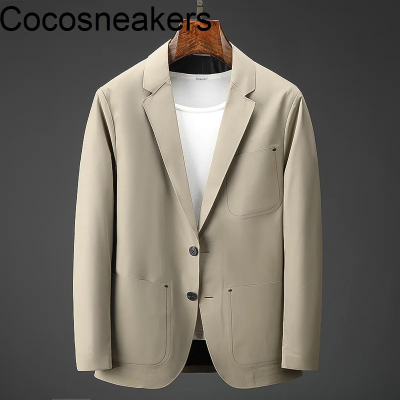 

21 spring high-end technology traceless glue pressing process single Western men's very broad atmosphere business casual suit