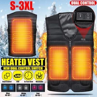 4 area heated vest men women usb heated jacket heating vest thermal clothing hunting vest winter heating jacket black s 3xl