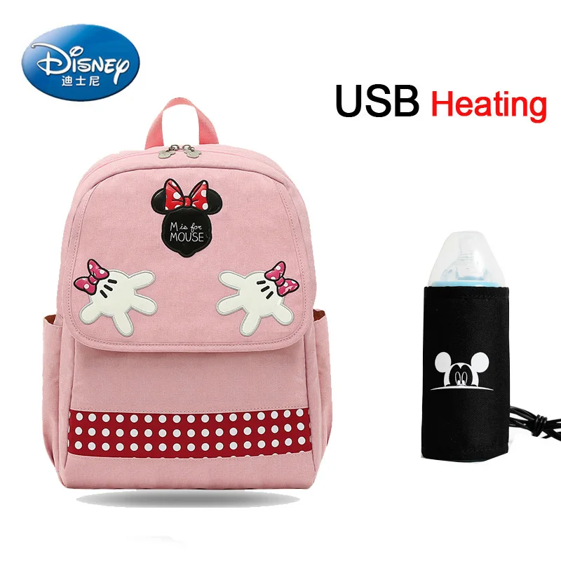 132 Disney USB сумка для подгузников с подогревом для беременных подгузник рюкзак большой емкости для кормления дорожный Рюкзак Сохранение тепла - Цвет: 132