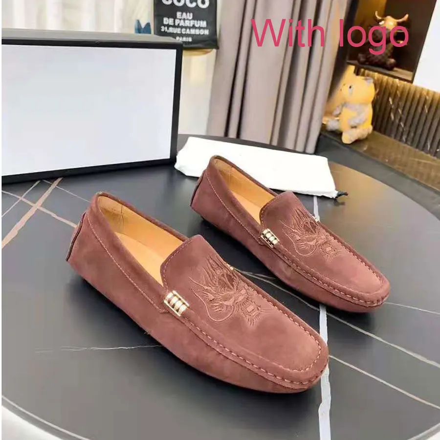 

Size 38-46 Men's Genuine Leather Loafers Casual All-match Suede Flat Moccasins For Male Lazy Slip-on Shoes Breathable Bean Shoes