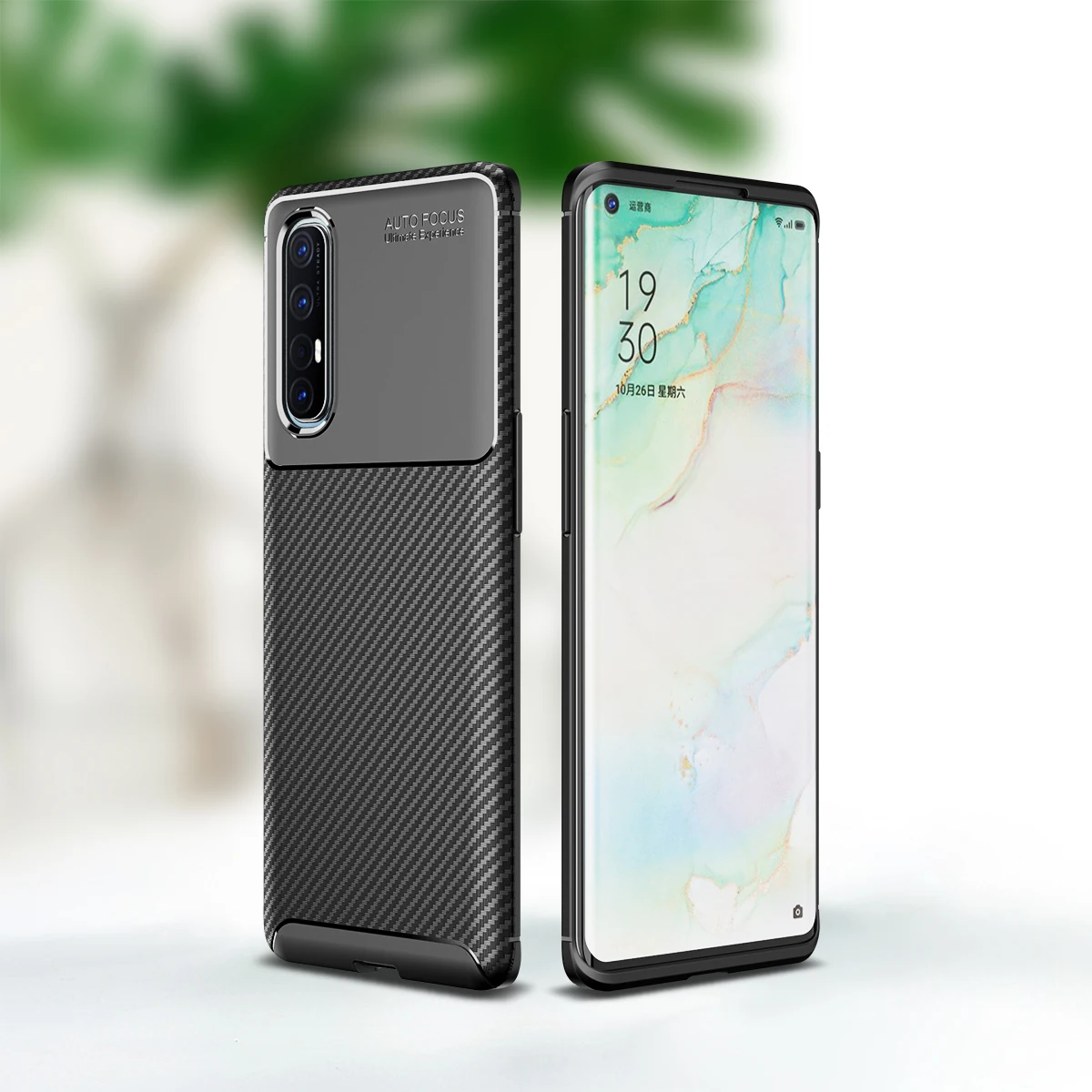 

Чехол HATOLY для OPPO Reno3 Pro, Ультратонкий Мягкий ТПУ/углеродное волокно, задняя крышка для OPPO Reno3 Pro, чехлы OPPO Reno3 Pro, 5G ^