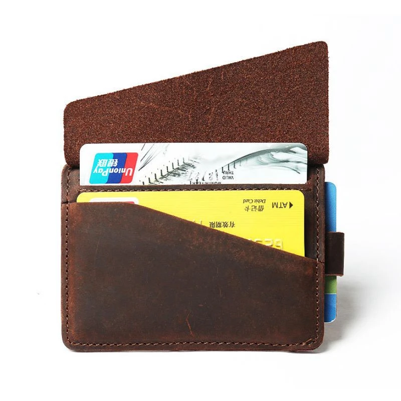 Кошелек мужской из натуральной кожи винтажный|Держатели для карт и пропусков| |