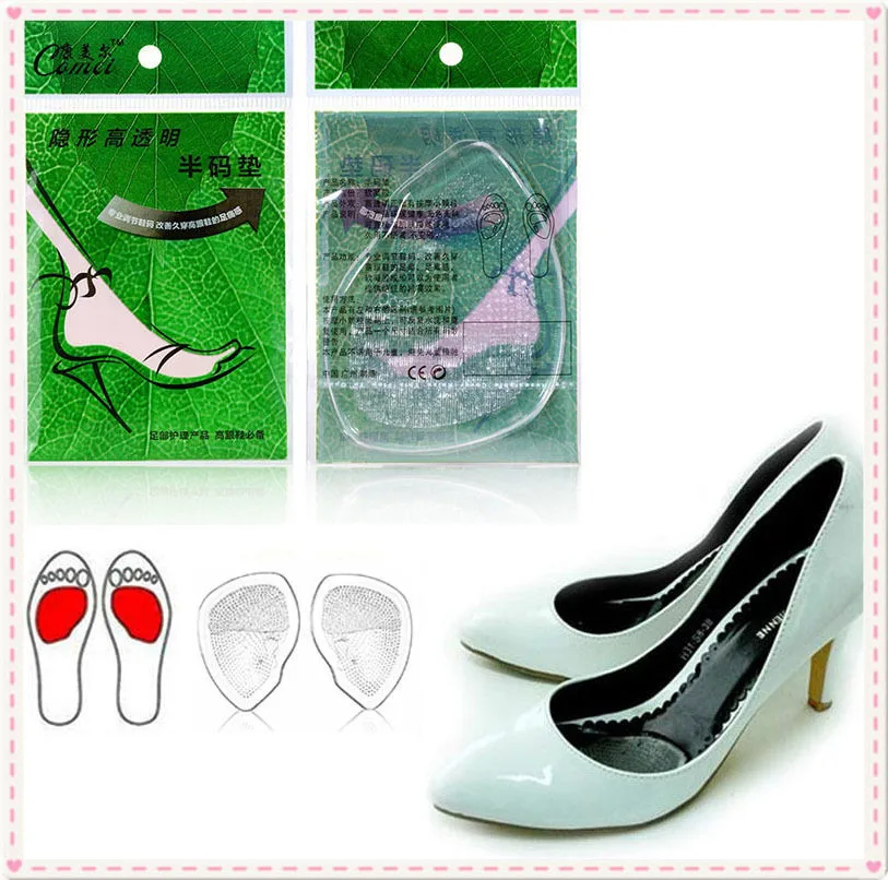 

Elastic Gel Forefoot Silicone Shoe Pad Foot Support Cushions Sore Pain Insole Foot Soft Pain Relief for Women Forefoot Insoles