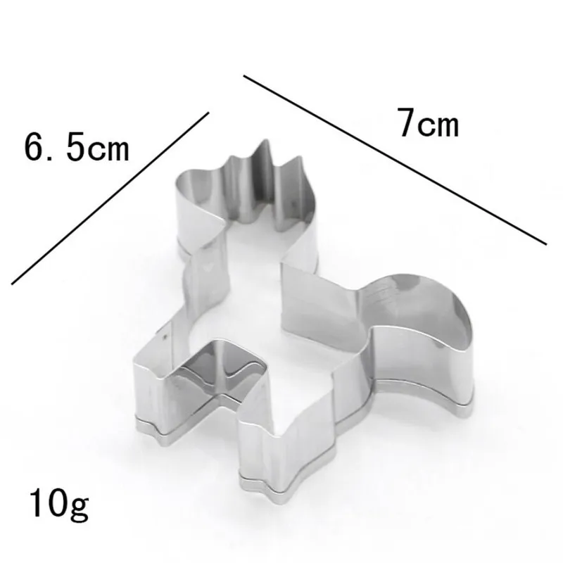 1 шт. штампы из нержавеющей стали в виде единорога животных для печенья помадки