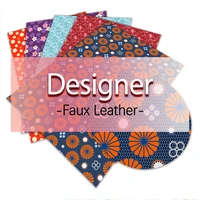 synthetic leather fabric luxury printed logo printing pattern faux leather 30136cm l0226 l2508