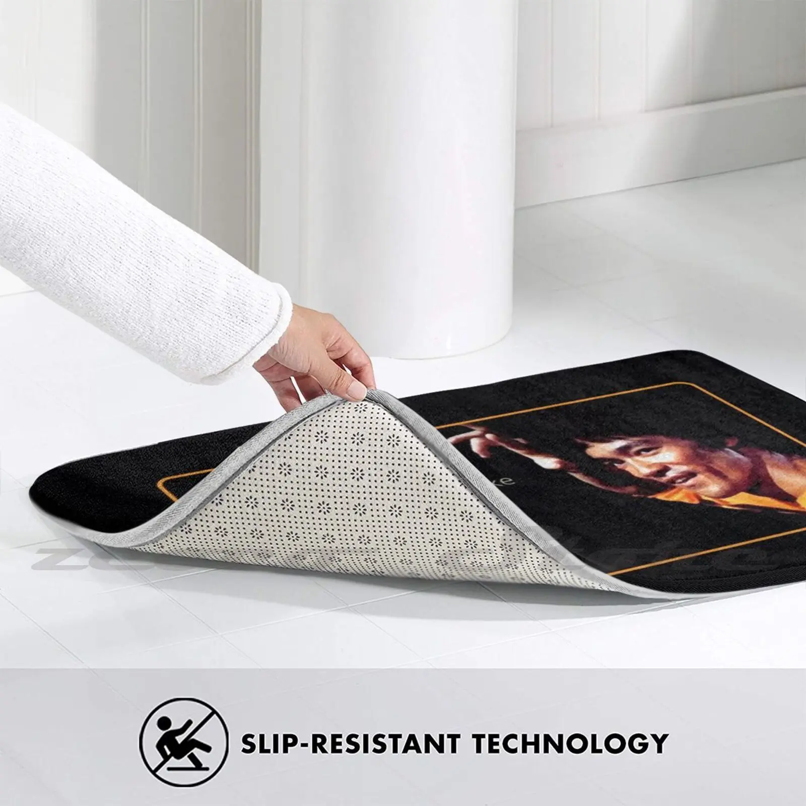 Коврик для двери Брюса Ли нескользящий мягкий коврик поглощения воды Брюс